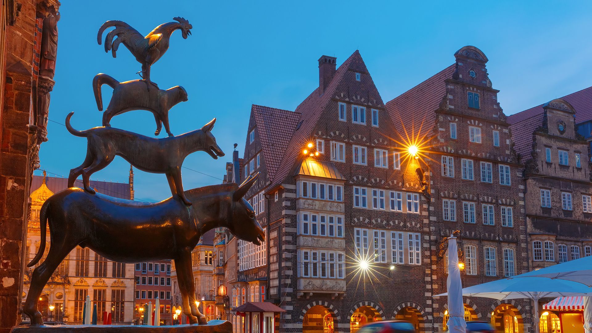 Bremer Stadtmusikanten Statue am Marktplatz